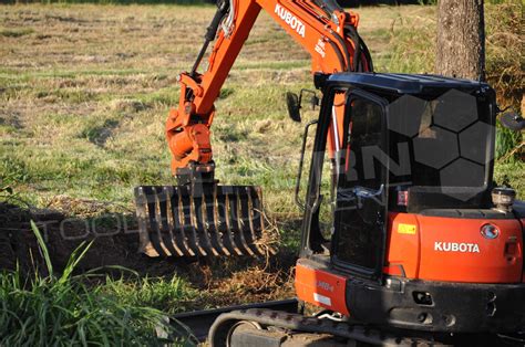 rake attachment for mini excavator|mini excavator with breaker attachment pictures.